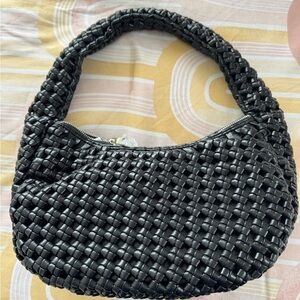 Sincerely Jules Black Woven Shoulder Bag